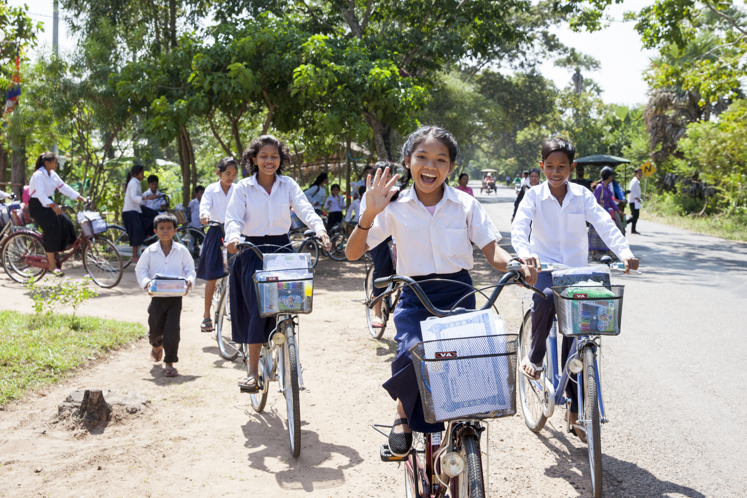 Students Cycle To School